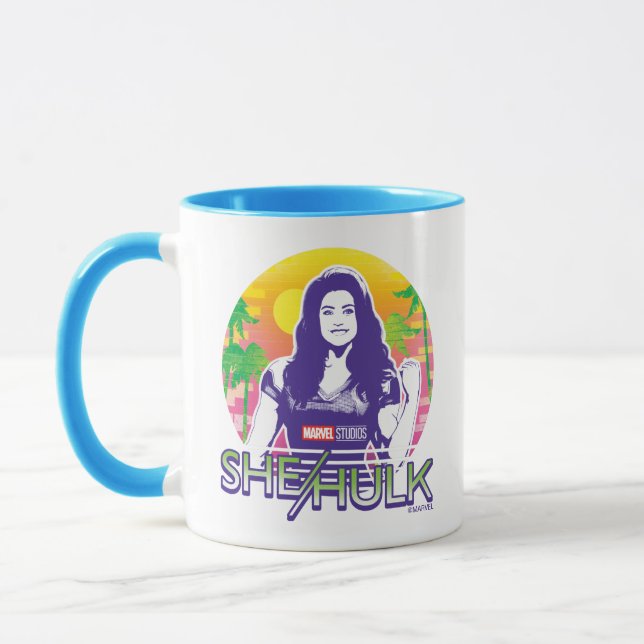 She-Hulk Retrowave Graphic Mug (Left)