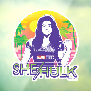 She-Hulk Retrowave Graphic Window Cling