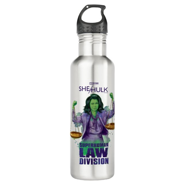 She-Hulk Scales of Justice Superhuman Law Division 710 Ml Water Bottle (Front)