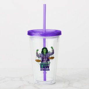 She-Hulk Scales of Justice Superhuman Law Division Acrylic Tumbler