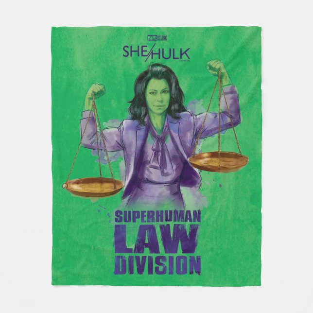 She-Hulk Scales of Justice Superhuman Law Division Fleece Blanket (Front)