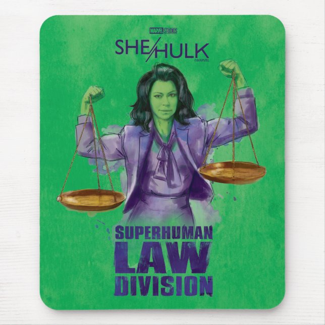 She-Hulk Scales of Justice Superhuman Law Division Mouse Pad (Front)
