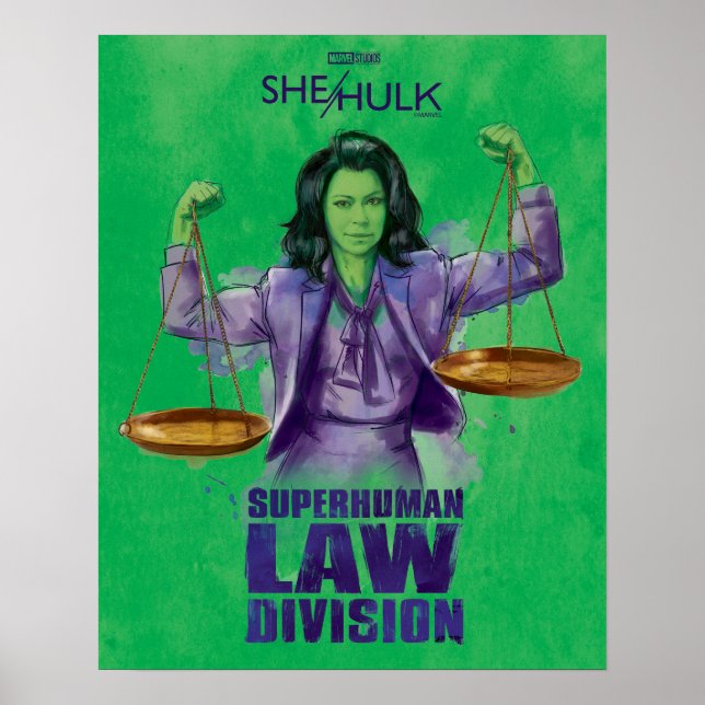 She-Hulk Scales of Justice Superhuman Law Division Poster (Front)