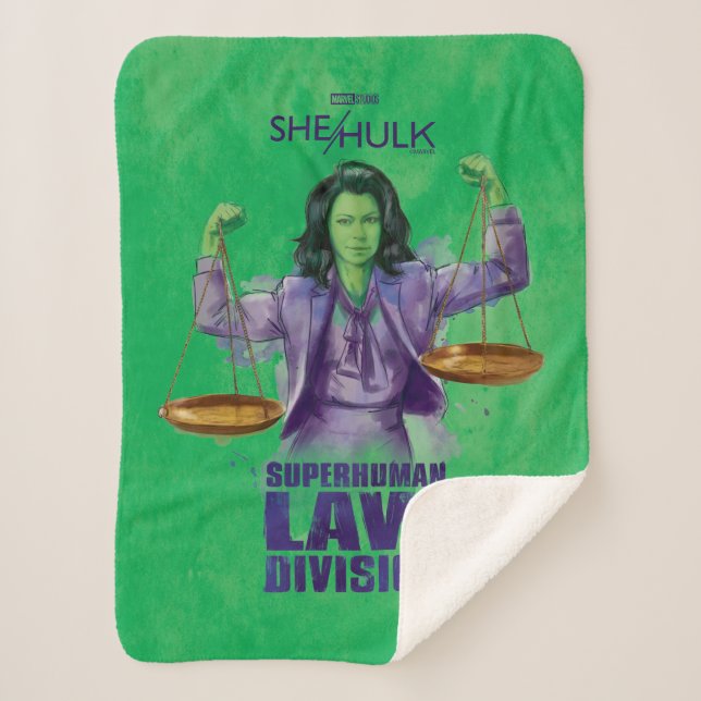 She-Hulk Scales of Justice Superhuman Law Division Sherpa Blanket (Front)