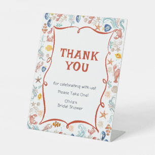 She Is a Catch Bridal Shower Thank You Pedestal Sign
