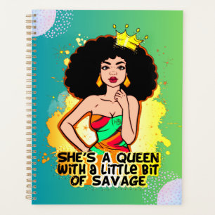 She Is A Queen Melanin Sista Black Girl Magic Planner