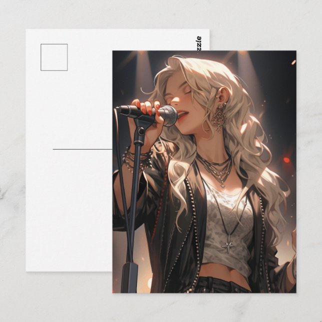 She is a Rockstar Postcard (Front/Back)