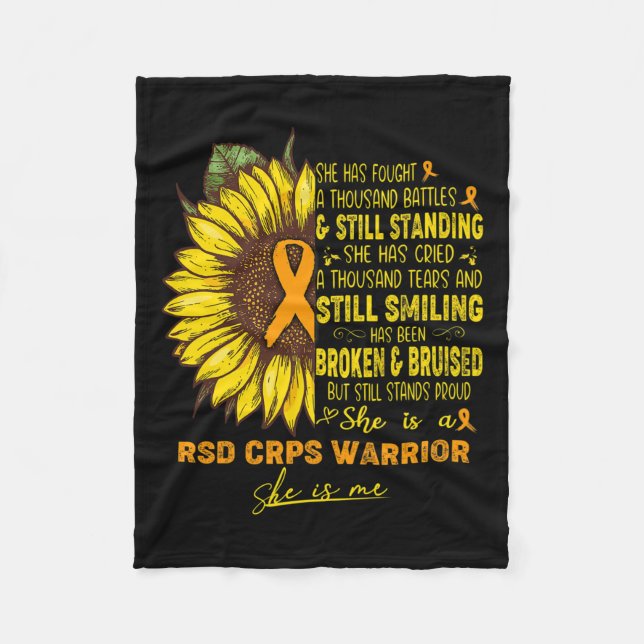 She Is A Rsd Crps Warrior She Is Me  Fleece Blanket (Front)
