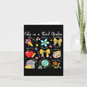 She Is A Third Grader Bible Verses Back To School  Card