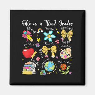She Is A Third Grader Bible Verses Back To School  Magnet
