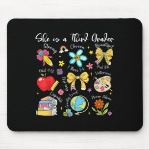 She Is A Third Grader Bible Verses Back To School Mouse Pad