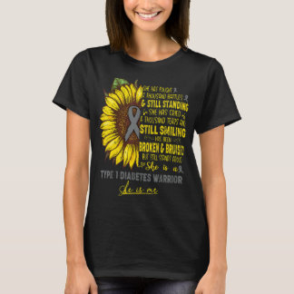 She Is A Type 1 Diabetes Warrior She Is Me T-Shirt