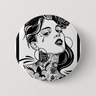 SHE IS ABOUT 2 INCH ROUND BUTTON