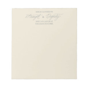 She Is Clothed In Strength And Dignity Notepad