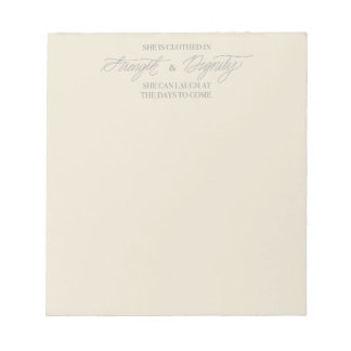 She Is Clothed In Strength And Dignity Notepad