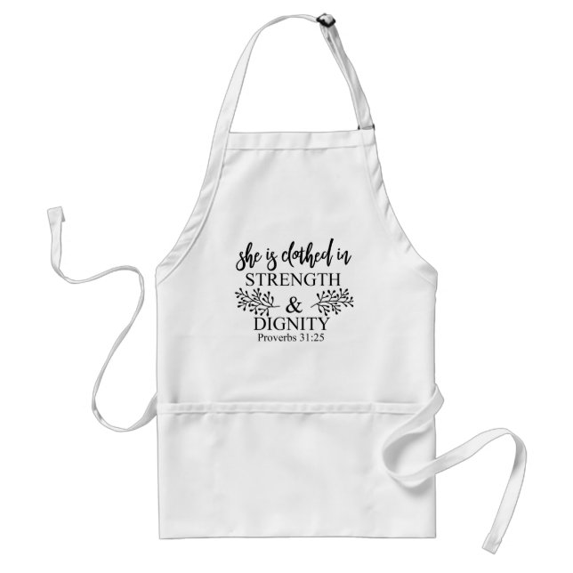 She Is Clothed In Strength And Dignity Proverbs 31 Standard Apron (Front)