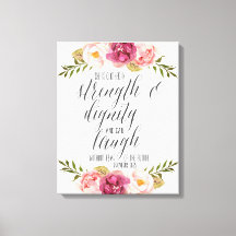 She is clothed in strength and dignity | Scripture