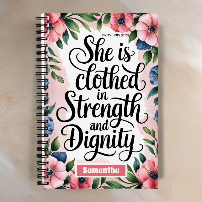 She Is Clothed in Strength Christian Women Journal (Creator Uploaded)