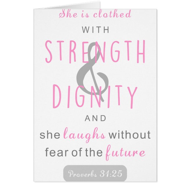 she is clothed with strength & dignity proverbs 31 (Front)