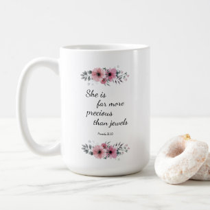 She is Far More Precious Than Jewels Coffee Mug