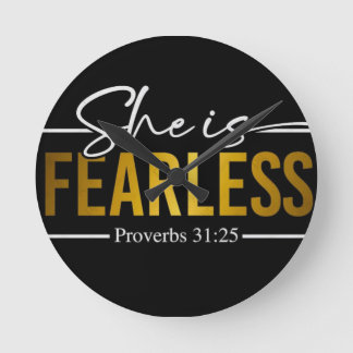 She is Fearless Wall Clock