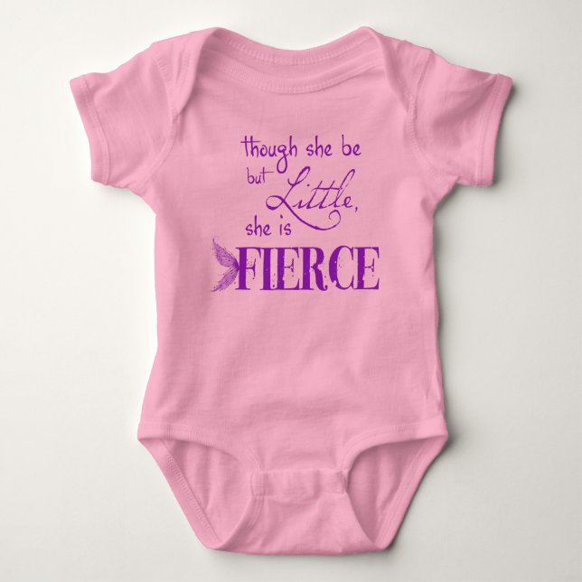 She is fierce baby bodysuit (Front)