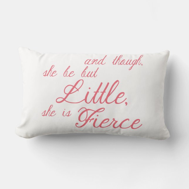 She Is Fierce Lumbar Pillow (Front)