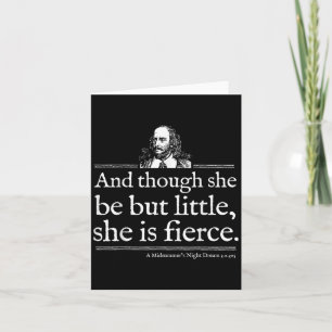 She Is Fierce Shakespeare Quote Shirt Theater Play Card
