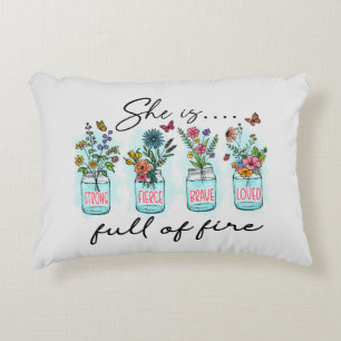 She Is Full Of Fire Accent Pillow