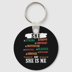 She Is Me Black Lives Problem Black History Month  Keychain