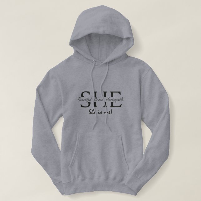 "she is me" hoodie (Design Front)