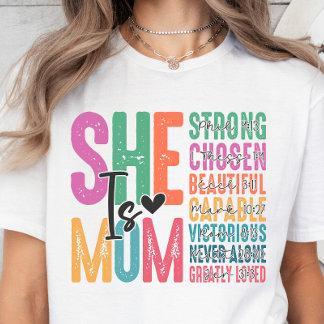 She Is Mom, Christian Verses Mother's Day T-shirt