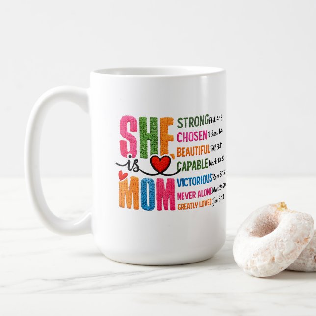 She is Mom Coffee Mug (With Donut)