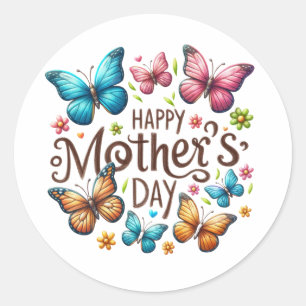  She is Mom   Happy Mother's Day Classic Round Sticker