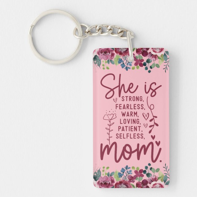 She is Mom Mother’sDay Keychain (Front)