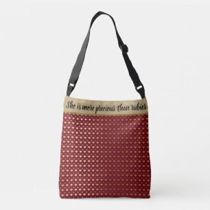She Is More Precious Than Rubies Proverbs Crossbody Bag