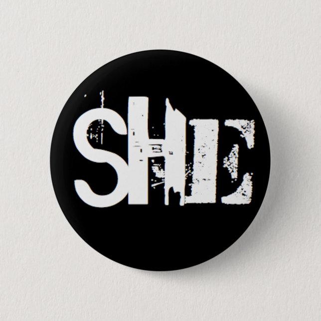 "She" is my pronoun 2 Inch Round Button (Front)