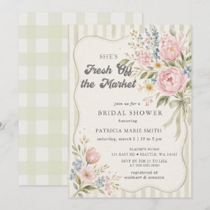 She is off the Market Farmers Market Bridal Shower Invitation