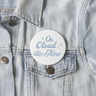 She Is On Cloud 9 Bachelorette Party Favours 3 Inch Round Button