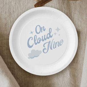 She Is On Cloud 9 Bachelorette Party Paper Plate
