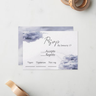 She is on cloud nine bridal shower rsvp card