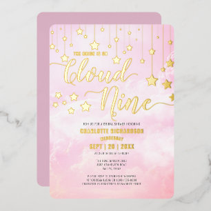 She Is On Cloud Nine Dreamy Pink Bridal Shower