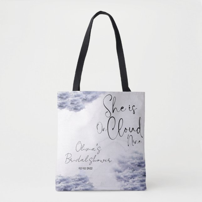 She is on cloud nine tote bag (Front)