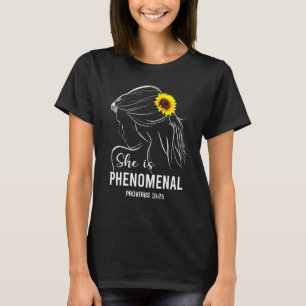 She Is Phenomenal Bible Verse Religious  for Women T-Shirt