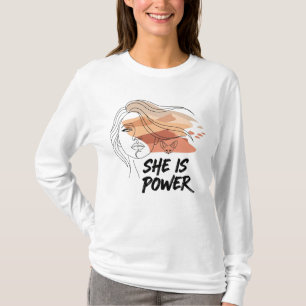 She Is Power – Desert Aura Feminine Art with Fox T-Shirt