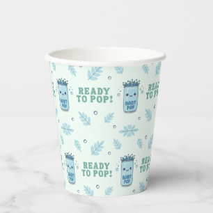 She Is Ready To Pop Baby Shower Boy Boho Kawaii  Paper Cups