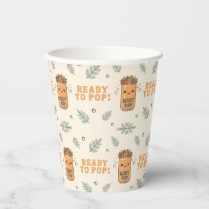 She Is Ready To Pop Gender Neutral Boho Kawaii Paper Cups