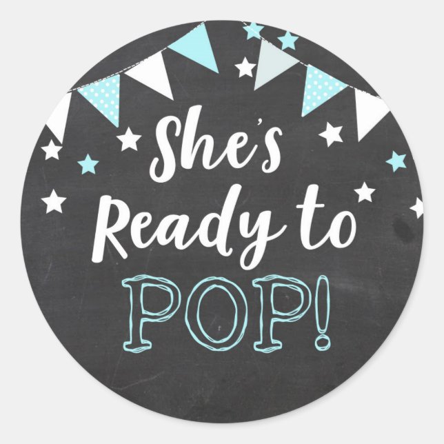 She is Ready to Pop Sticker Boy (Front)