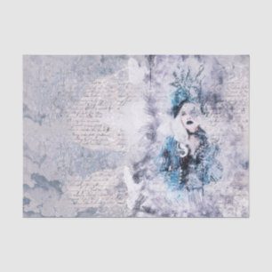 She is So Blue Decoupage Tissue Paper