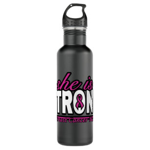 She is STRONG...Breast Cancer 710 Ml Water Bottle